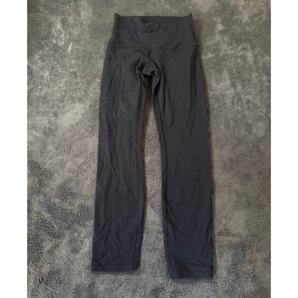 Lululemon High Rise Leggings Black Yoga Athletic Pants 24X26 Womens Athletic.